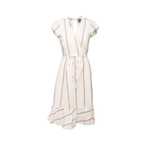 Reformation | Dresses | Reformation Striped Linen Wrap Dress Size Xs |  Poshmark